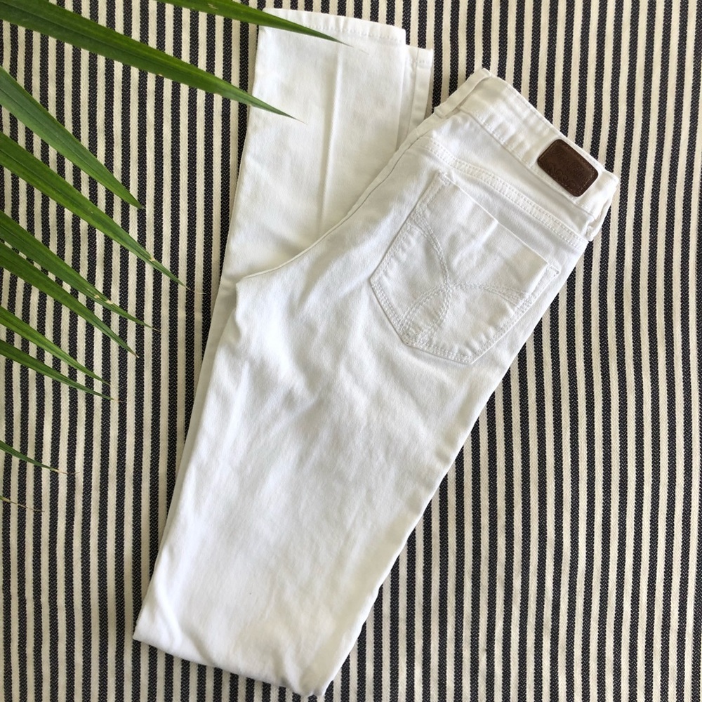 Paris Blue White Skinny Jeans Size 9 Long (37”)